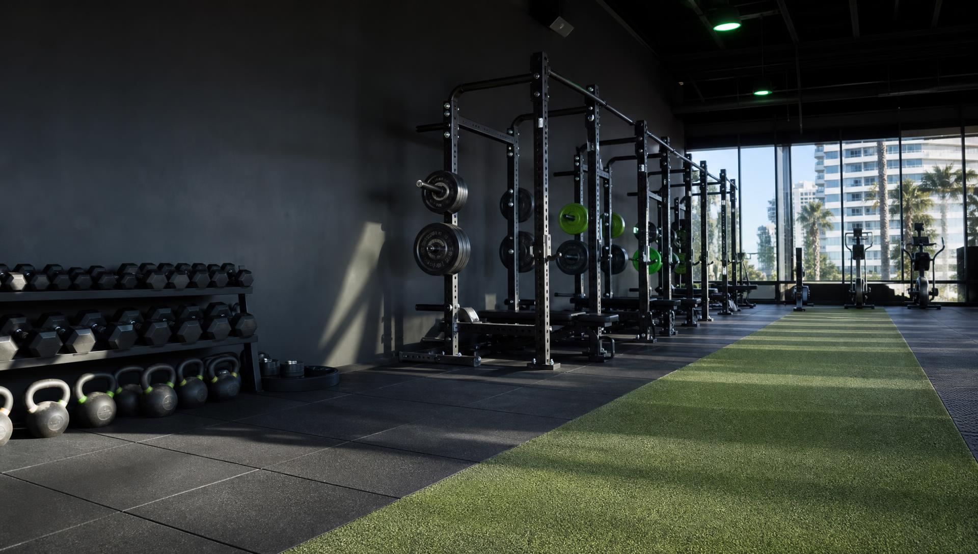 Interior of a private strength and conditioning gym